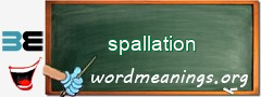 WordMeaning blackboard for spallation